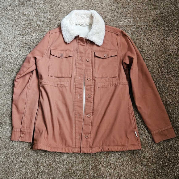 Hang Ten Fleece Interior Women's Utility Jacket in Copper/Orange, Size Medium - Picture 3 of 14